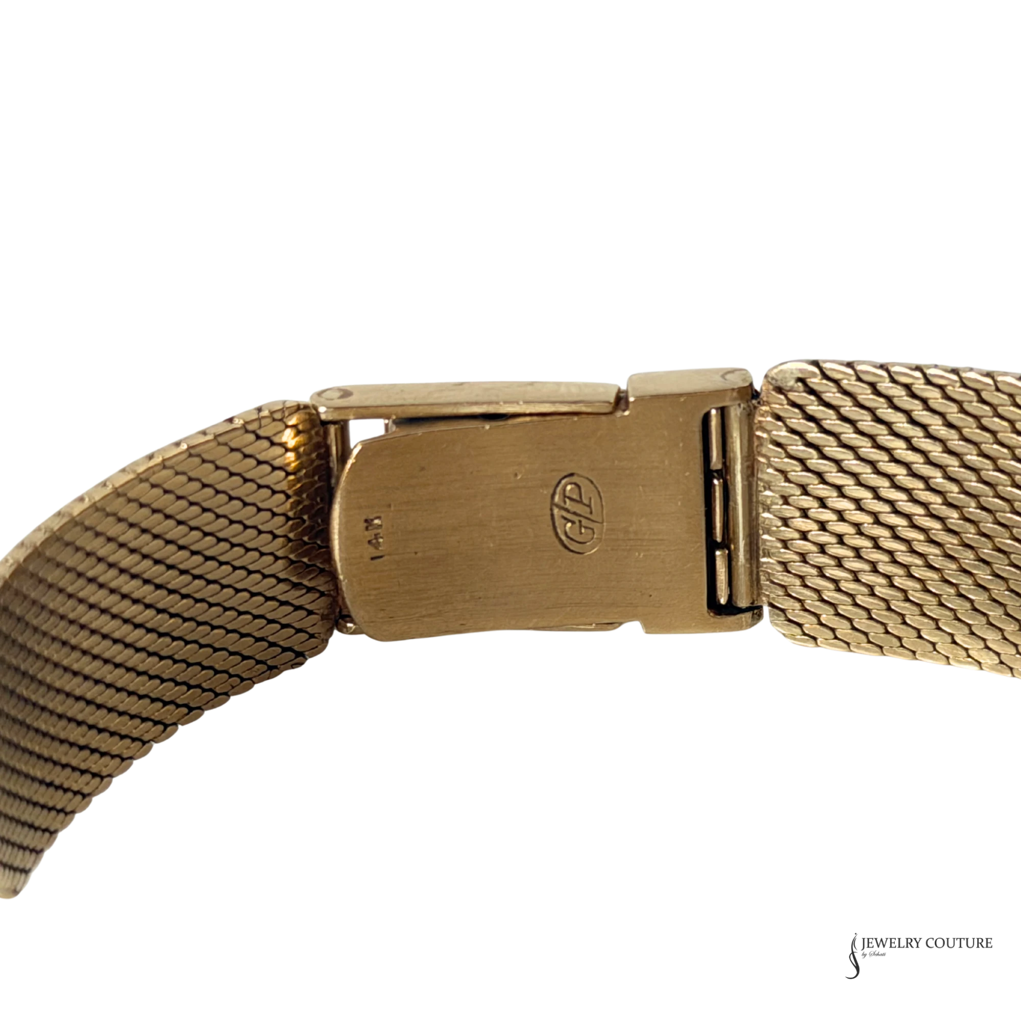 Girard-Perregaux 14K mesh bracelet clasp with GP logo