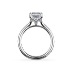 Tacori HT2584EC emerald solitaire, top view