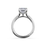 Tacori HT2584EC emerald solitaire, top view
