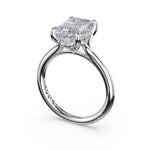 Tacori HT2584EC Founder's emerald solitaire engagement ring in platinum