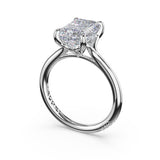 Tacori HT2584EC Founder's emerald solitaire engagement ring in platinum