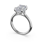 Tacori HT2584EC emerald solitaire engagement ring in 18K white gold