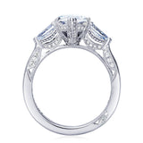 Tacori Simply Tacori Platinum Oval Diamond Engagement Ring | 1.09 CTW Semi-Mount HT2628OV11X9