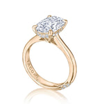 Tacori HT2671OV oval solitaire engagement ring in 14K rose gold