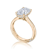 Tacori HT2671OV oval solitaire engagement ring in 14K rose gold