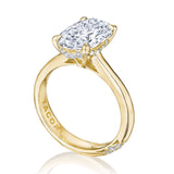 Tacori HT2671OV Founder's oval solitaire engagement ring with hidden bloom in 14K yellow gold