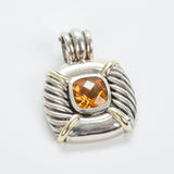David Yurman Renaissance Sterling Silver & 14K Yellow Gold Citrine Pendant | Pre-Owned