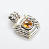 David Yurman Renaissance Sterling Silver & 14K Yellow Gold Citrine Pendant | Pre-Owned