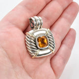 David Yurman Renaissance Sterling Silver & 14K Yellow Gold Citrine Pendant | Pre-Owned