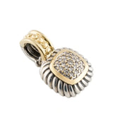 David Yurman Pre-Owned Sterling Silver & 18K Yellow Gold Pavé Diamond Pendant | In-Store