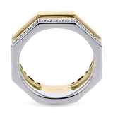 18K White & Yellow Gold Layered Diamond Fashion Ring | Simon G. LR5151