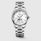 Ladies' LONGINES MASTER COLLECTION MOONPHASE - L2.409.4.87.6 Automatic watch bracelet, Ø 34.00 mm, stainless steel Unisex