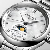 Ladies' LONGINES MASTER COLLECTION MOONPHASE - L2.409.4.87.6 Automatic watch bracelet, Ø 34.00 mm, stainless steel Unisex