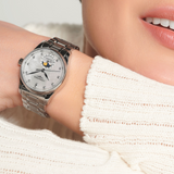 Ladies' LONGINES MASTER COLLECTION MOONPHASE - L2.409.4.87.6 Automatic watch bracelet, Ø 34.00 mm, stainless steel Unisex