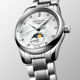 Ladies' LONGINES MASTER COLLECTION MOONPHASE - L2.409.4.87.6 Automatic watch bracelet, Ø 34.00 mm, stainless steel Unisex