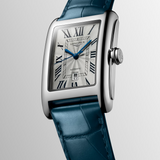 LONGINES DOLCEVITA - Automatic Blue Leather Strap watch Unisex , 27.70 x 43.80 mm, stainless steel, L5.757.4.71.9 L57574719