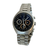 Omega Speedmaster Mark II Rio 2016 watch, front view of the black dial