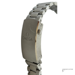 Omega-signed folding clasp on the Speedmaster Mark II steel bracelet