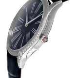 Omega De Ville Trésor Quartz 36mm Diamond Watch | Blue Dial | Blue Leather Strap | Ref. 428.18.36.60.03.001