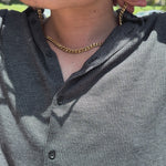 video of male showcasing gold chain on model's neck