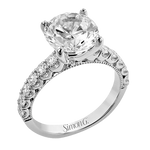 Simon G. 5 Ct Round Lab Grown Diamond Engagement Ring in 18K White Gold