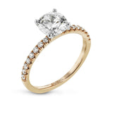 Simon G. LR1083 18K White & Rose Gold Diamond Wedding Set | Designer Bridal Set