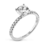 Simon G. LR1083 18K White & Rose Gold Diamond Wedding Set | Designer Bridal Set