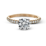 Simon G. LR1083 18K White & Rose Gold Diamond Wedding Set | Designer Bridal Set