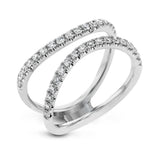 Simon G. LR1083 18K White & Rose Gold Diamond Wedding Set | Designer Bridal Set