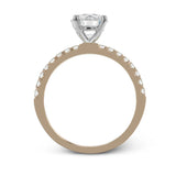Simon G. LR1083 18K White & Rose Gold Diamond Wedding Set | Designer Bridal Set