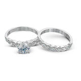 Simon G. 18K White Gold Diamond Wedding Set | Designer Bridal Set MR2399
