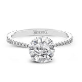 Simon G. LR2833 18K White Gold Diamond Hidden Halo Engagement Ring | 0.41 CTW Semi-Mount