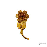 Vintage 10K Yellow Gold Floral Flower Brooch Estate Jewelry | In-State
