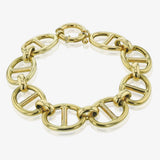 18K Yellow Gold Sculptural Oval Link Bracelet | Simon G. LB2839