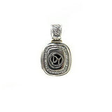David Yurman Pre-Owned Black Onyx Pendant Sterling Silver & 14K Yellow Gold Designer Necklace Pendant