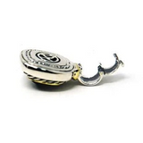 David Yurman Pre-Owned Black Onyx Pendant Sterling Silver & 14K Yellow Gold Designer Necklace Pendant
