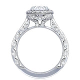 Tacori HT2650OV95X75 RoyalT Oval Bloom Engagement Ring | Platinum Diamond Engagement Ring