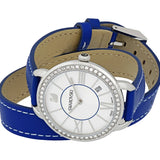 Swarovski Aila Day Double Tour Blue Leather Swiss Quartz Watch