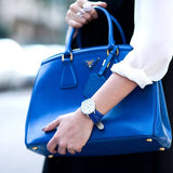 Swarovski Aila Day Double Tour Blue Leather Swiss Quartz Watch