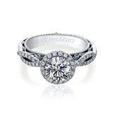 Verragio Venetian 5005R 18K White Gold Diamond Halo Engagement Ring | 0.35 CTW Semi-Mount | In-Store