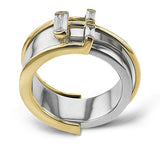 Simon G. LR4285 three stone smart ring jacket, alternate view