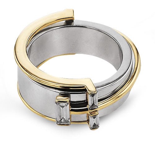 Simon G. LR4285 baguette smart ring jacket, side view