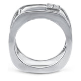 Simon G. LR4287 diamond signet smart ring jacket worn on the hand