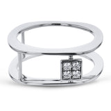 Simon G. LR4287 diamond signet smart ring jacket in 14K gold, additional view