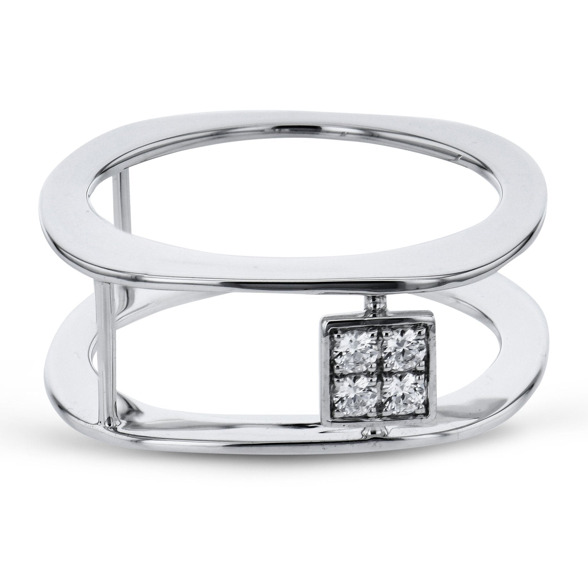 Simon G. LR4287 diamond signet smart ring jacket in 14K gold, additional view