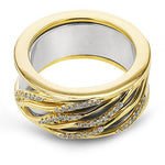 Simon G. LR4284 sculptural smart ring jacket, side view
