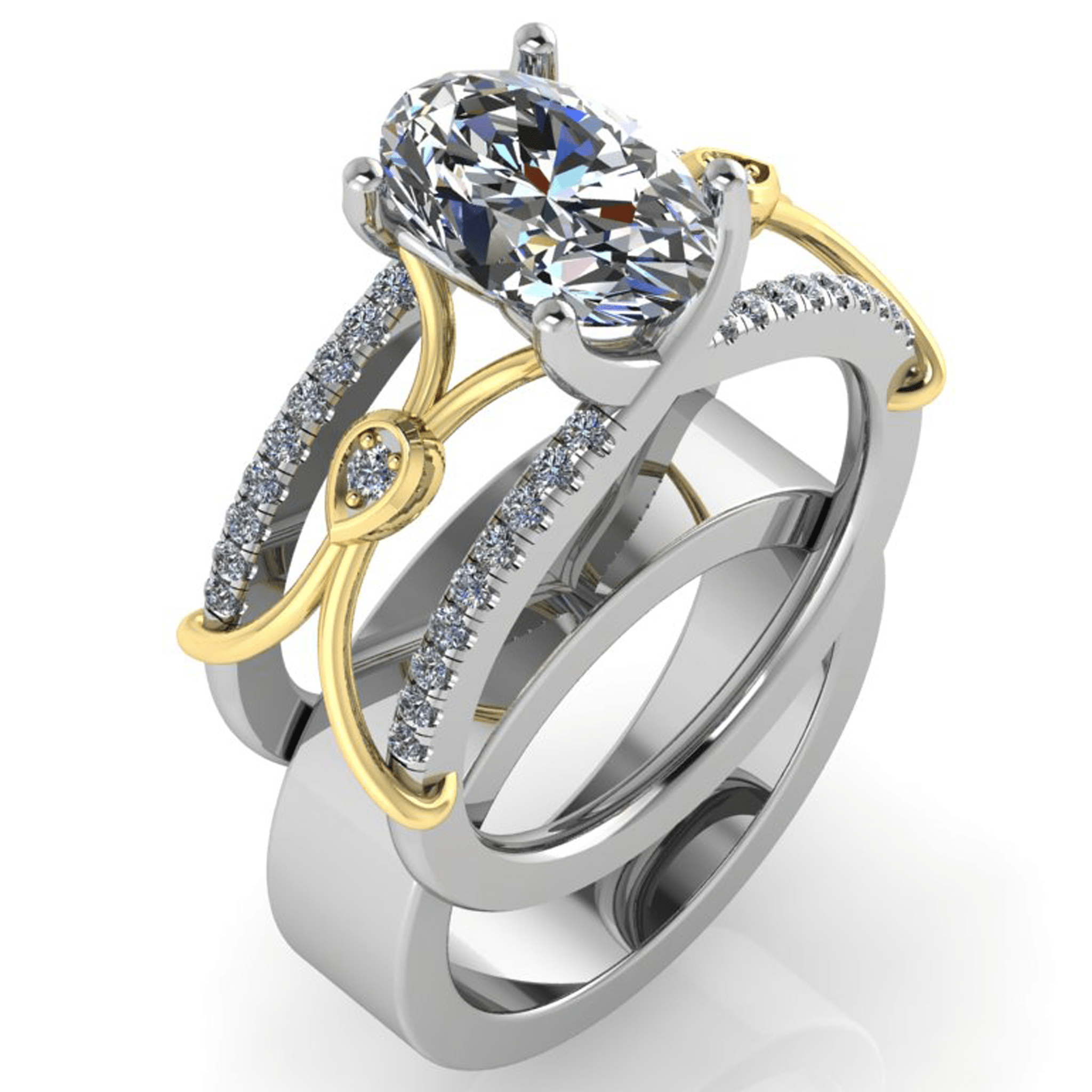 Simon G. LR5211 diamond smart ring jacket, alternate view
