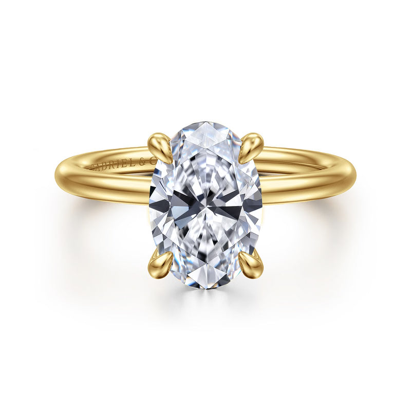 Anuk 14K Yellow Gold Diamond Engagement Ring
