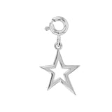 Simon G. CH1005 open star charm in 14K white gold