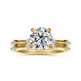 Frances - 14K Yellow Gold Round Diamond Engagement Ring | In-Store